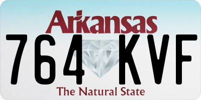 AR license plate 764KVF