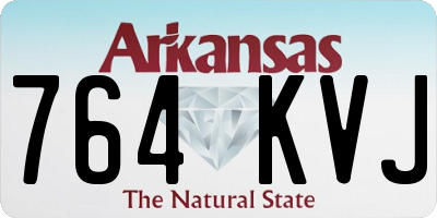 AR license plate 764KVJ