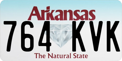 AR license plate 764KVK