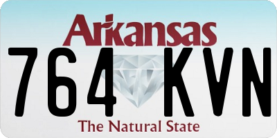 AR license plate 764KVN
