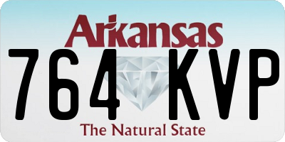 AR license plate 764KVP