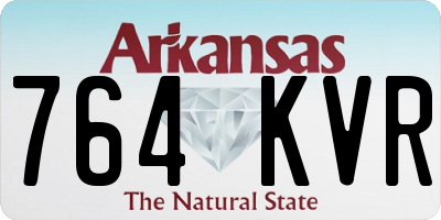 AR license plate 764KVR