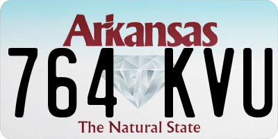 AR license plate 764KVU