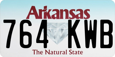 AR license plate 764KWB
