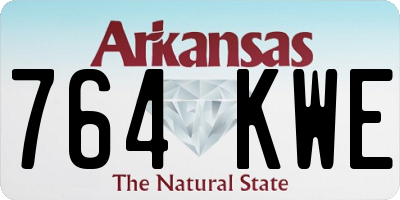 AR license plate 764KWE