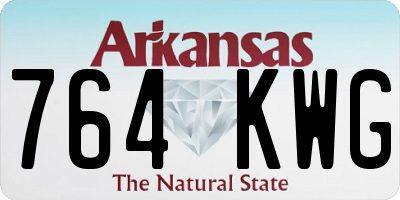 AR license plate 764KWG