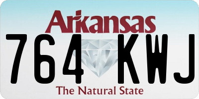 AR license plate 764KWJ