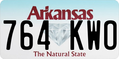 AR license plate 764KWO