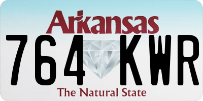 AR license plate 764KWR