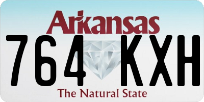 AR license plate 764KXH