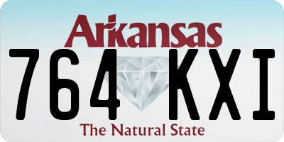AR license plate 764KXI