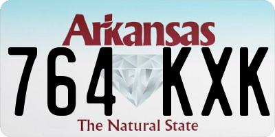AR license plate 764KXK