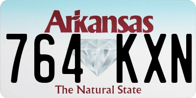AR license plate 764KXN