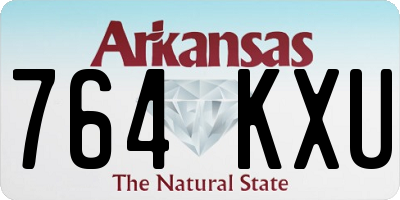 AR license plate 764KXU