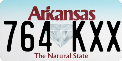 AR license plate 764KXX