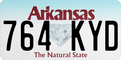 AR license plate 764KYD