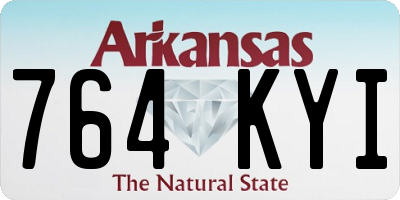 AR license plate 764KYI