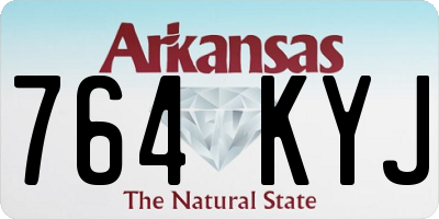 AR license plate 764KYJ