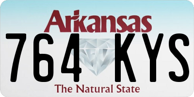 AR license plate 764KYS