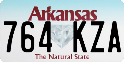 AR license plate 764KZA