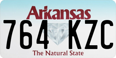 AR license plate 764KZC