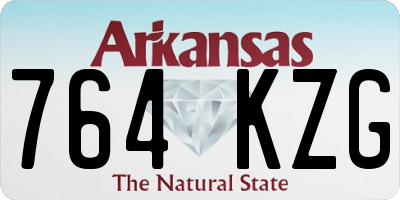 AR license plate 764KZG