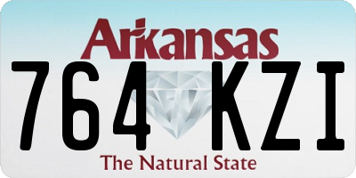 AR license plate 764KZI