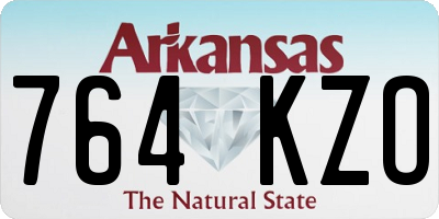 AR license plate 764KZO