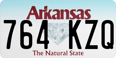 AR license plate 764KZQ