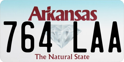 AR license plate 764LAA
