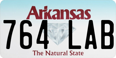 AR license plate 764LAB