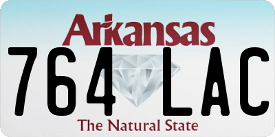 AR license plate 764LAC