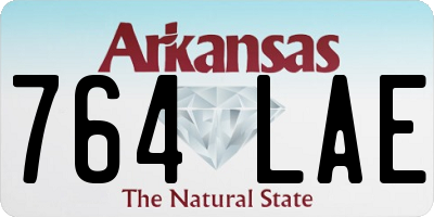 AR license plate 764LAE