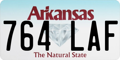 AR license plate 764LAF