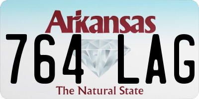 AR license plate 764LAG
