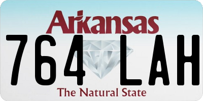 AR license plate 764LAH