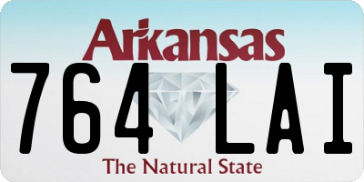 AR license plate 764LAI