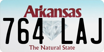 AR license plate 764LAJ
