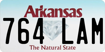 AR license plate 764LAM
