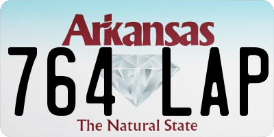 AR license plate 764LAP