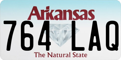 AR license plate 764LAQ