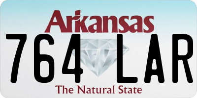 AR license plate 764LAR