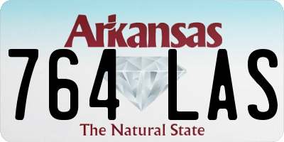AR license plate 764LAS