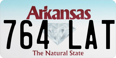 AR license plate 764LAT