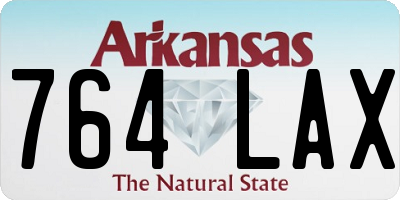 AR license plate 764LAX