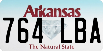 AR license plate 764LBA