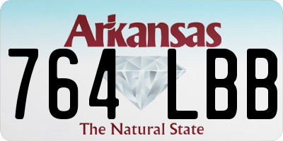 AR license plate 764LBB