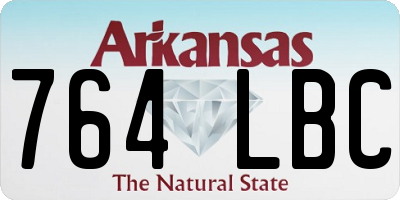 AR license plate 764LBC