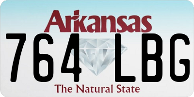 AR license plate 764LBG