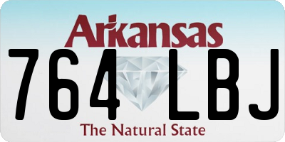 AR license plate 764LBJ